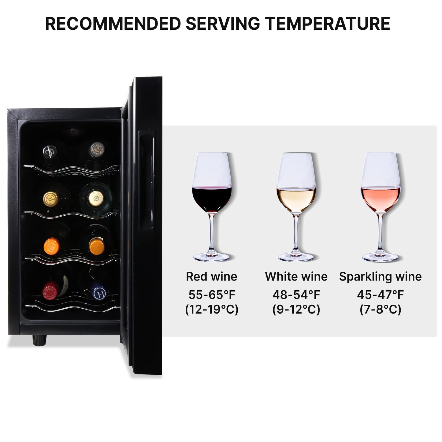 Koolatron 8 Bottle Wine Cooler Thermoelectric Fridge