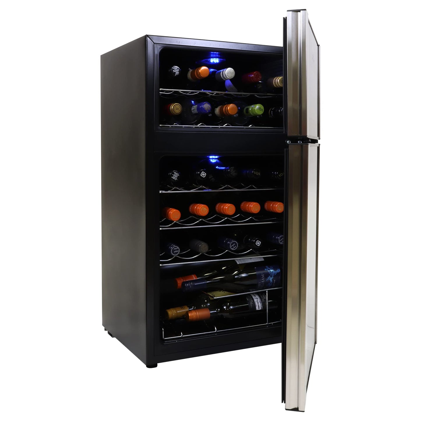 Koolatron 29 Bottle Dual Zone Wine Cooler Black
