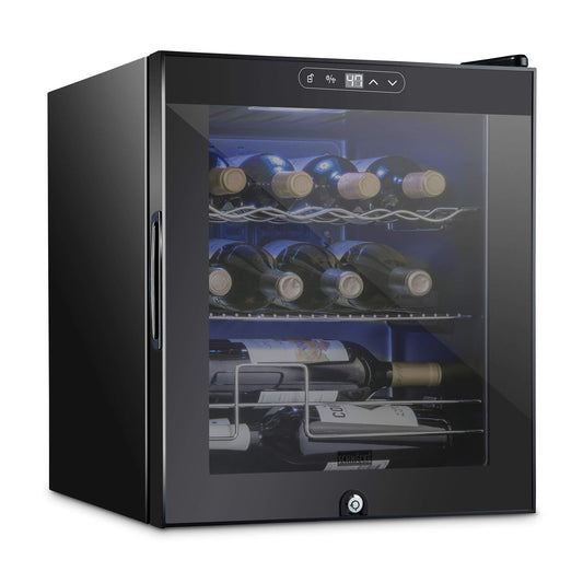 Schmecke 12 Bottle Wine Cooler Refrigerator with Lock