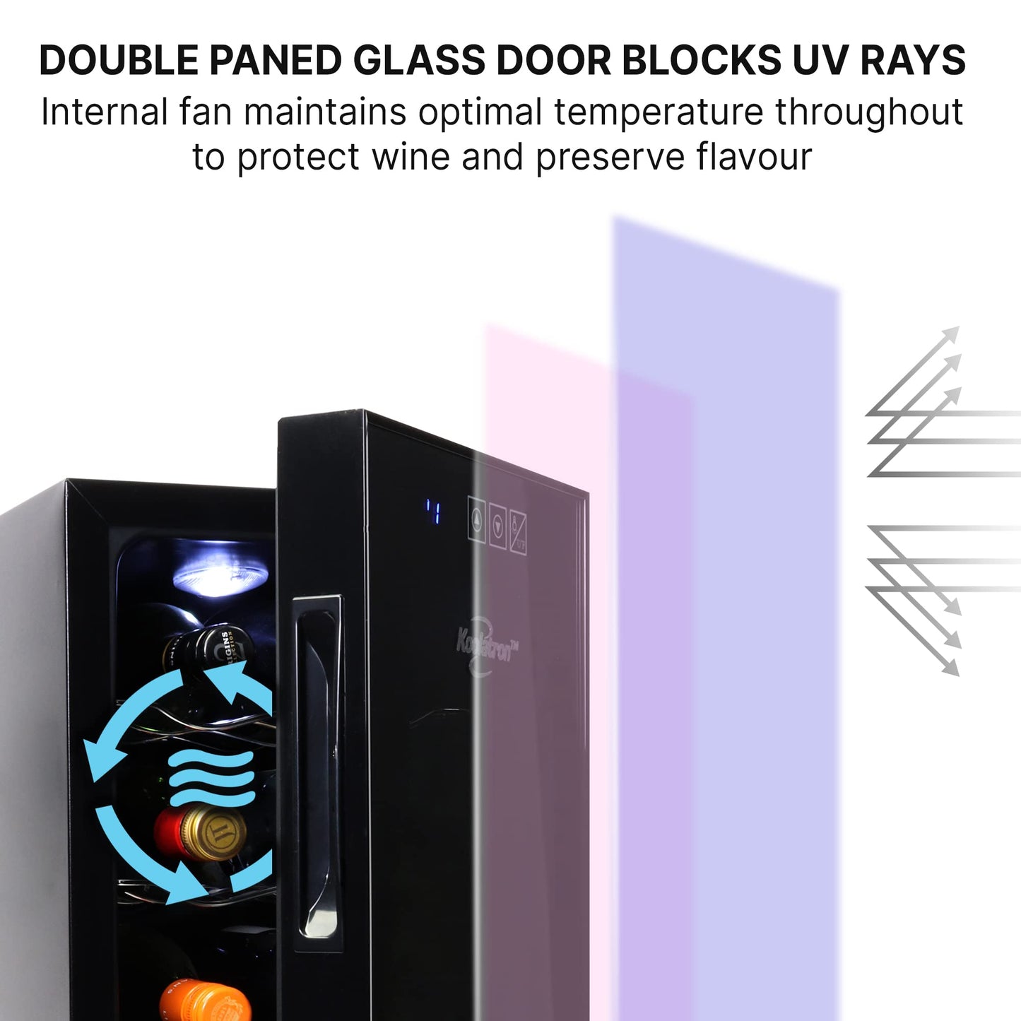 Koolatron 8 Bottle Wine Cooler Thermoelectric Fridge